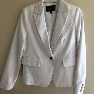NWOT White Herringbone Blazer by Banana Republic